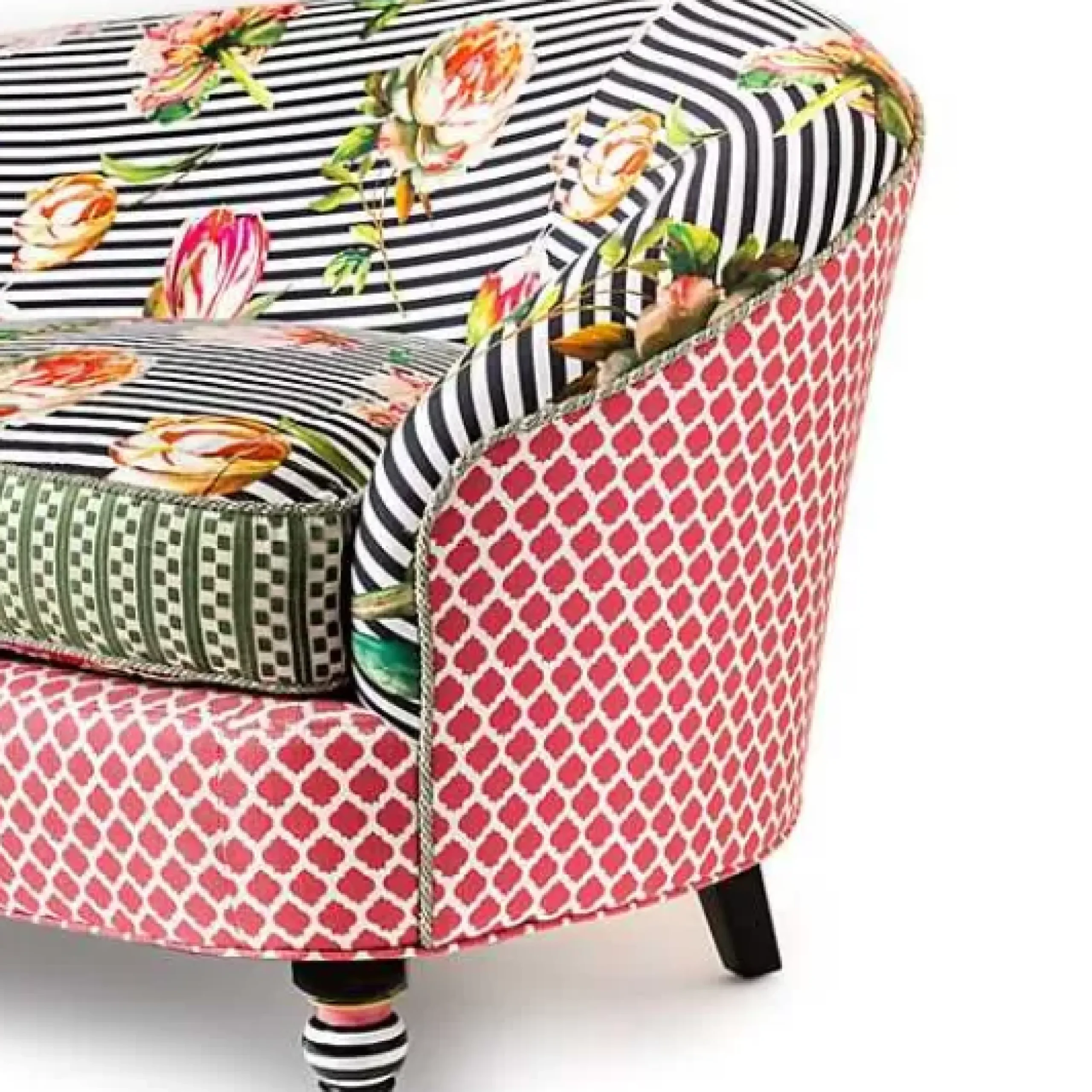 MacKenzie-Childs Flower Show Loveseat< Living Room