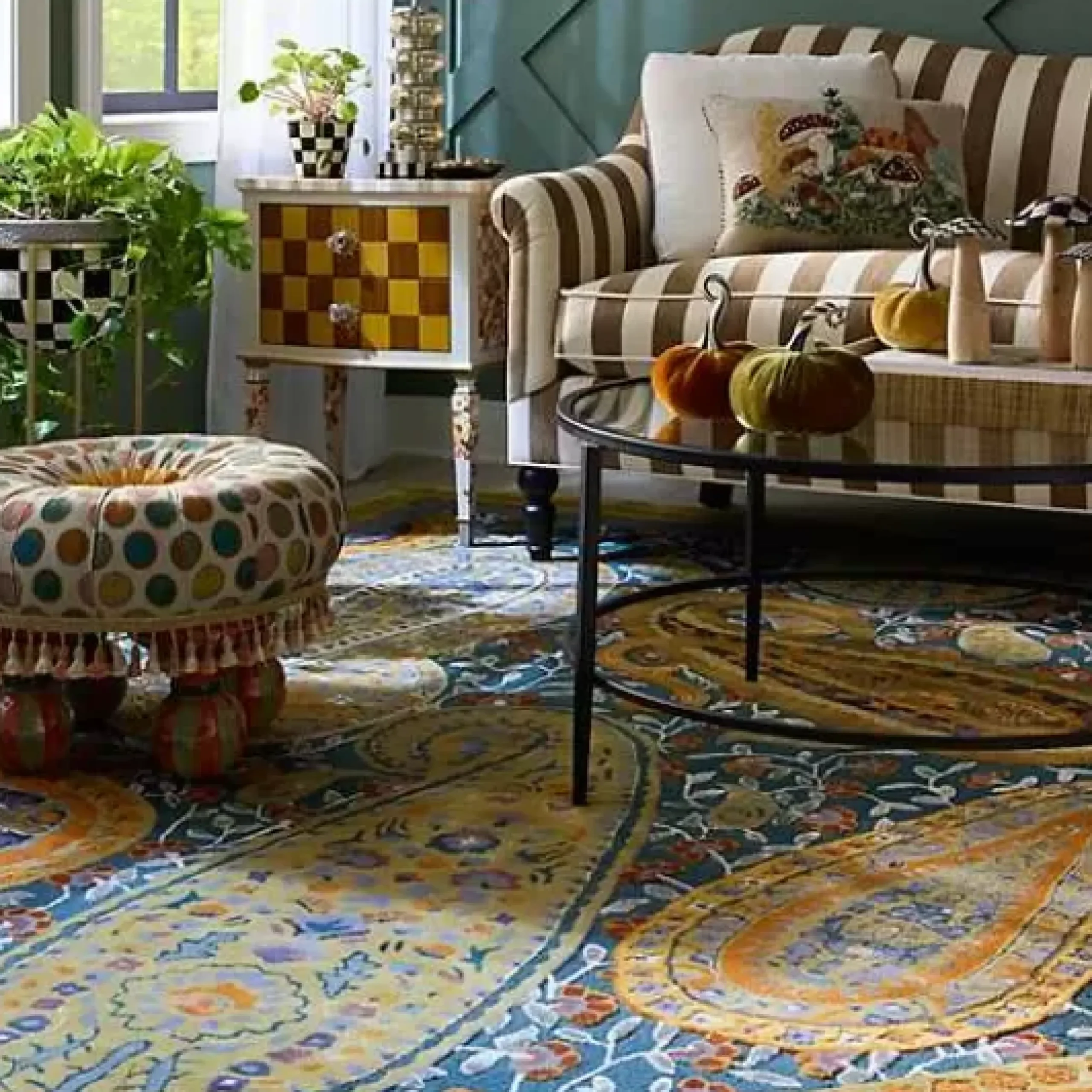 MacKenzie-Childs Forever Paisley 8' x 10' Rug< Rugs
