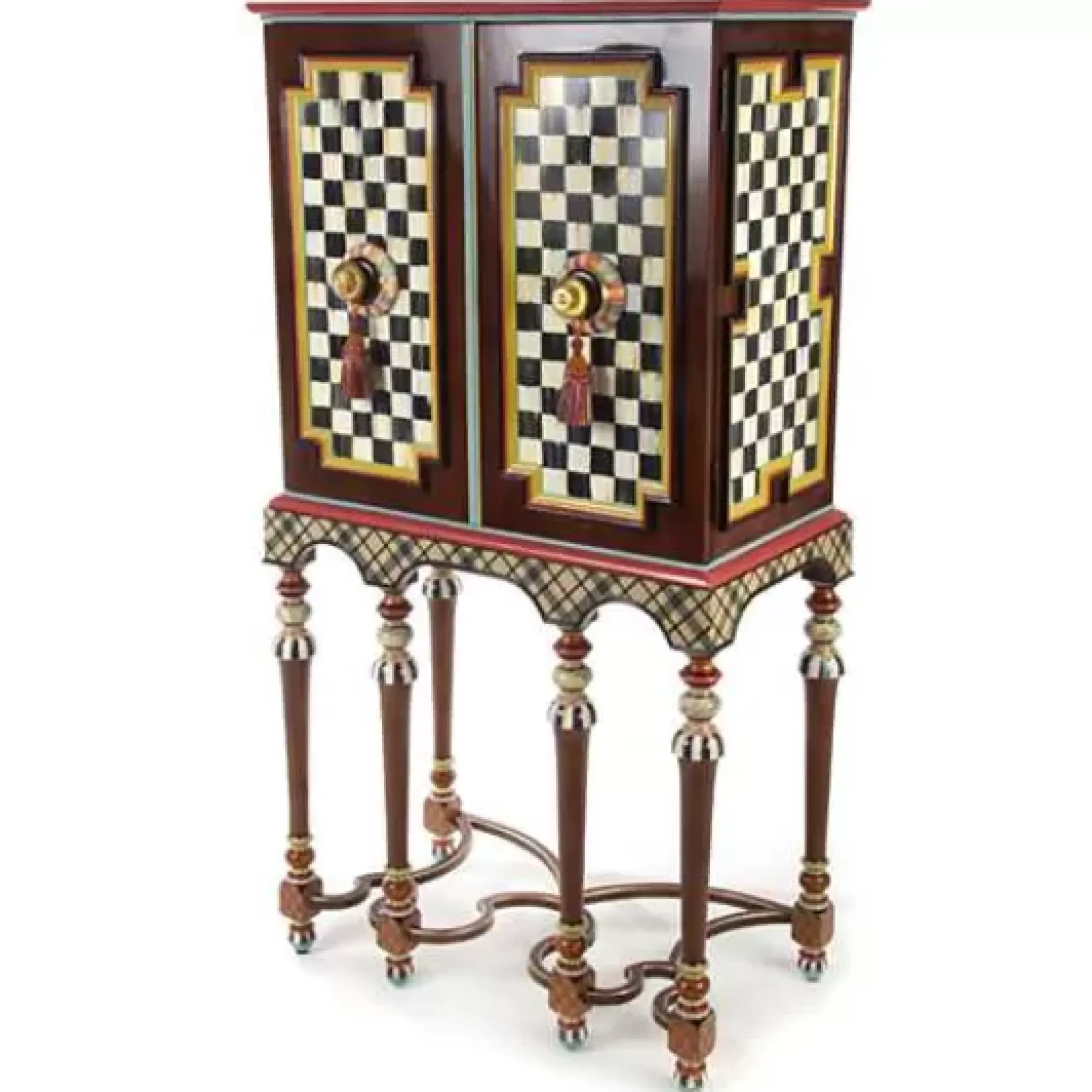 MacKenzie-Childs Foxtrot Bar Cabinet< Storage Furniture|Dining Room & Kitchen