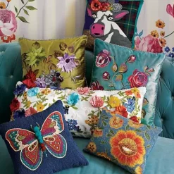 MacKenzie-Childs Frida Cowlo Throw Pillow< Pillows, Throws, & Cushions