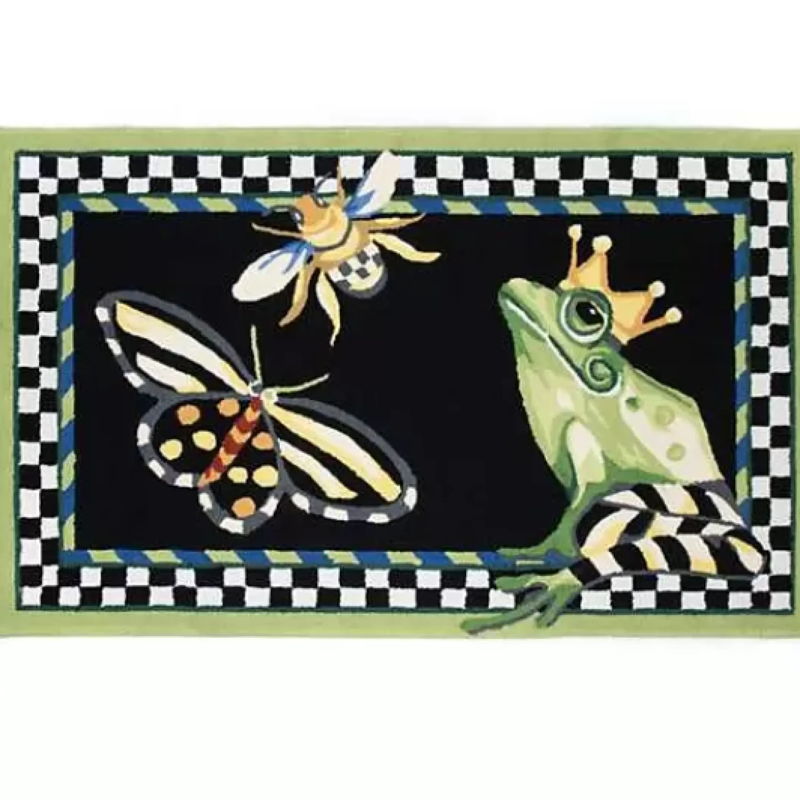 MacKenzie-Childs Frog and Bee 3' x 5' Rug< Rugs