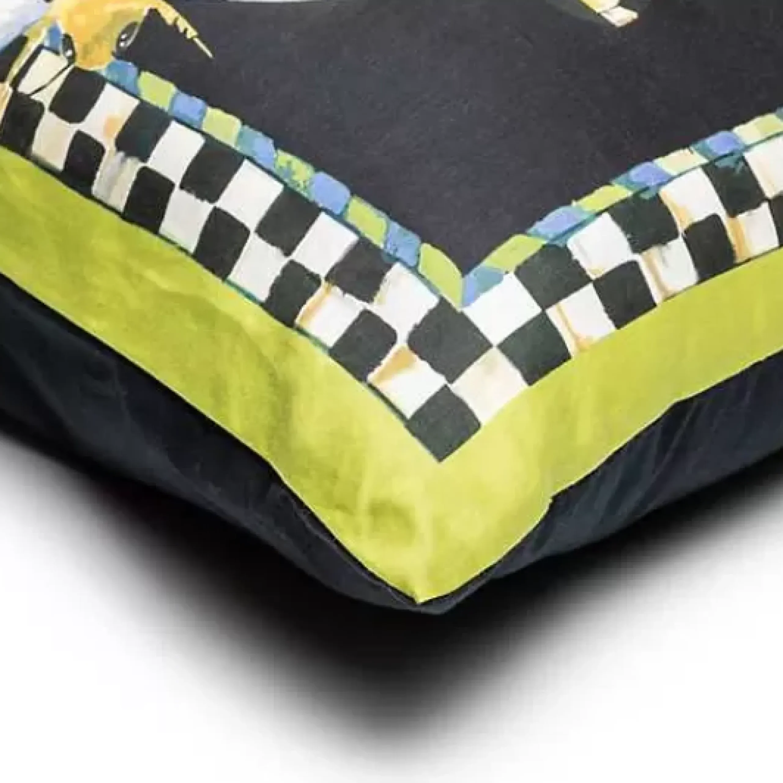 MacKenzie-Childs Frog and Bee Lumbar Pillow< Spring|Pillows, Throws, & Cushions