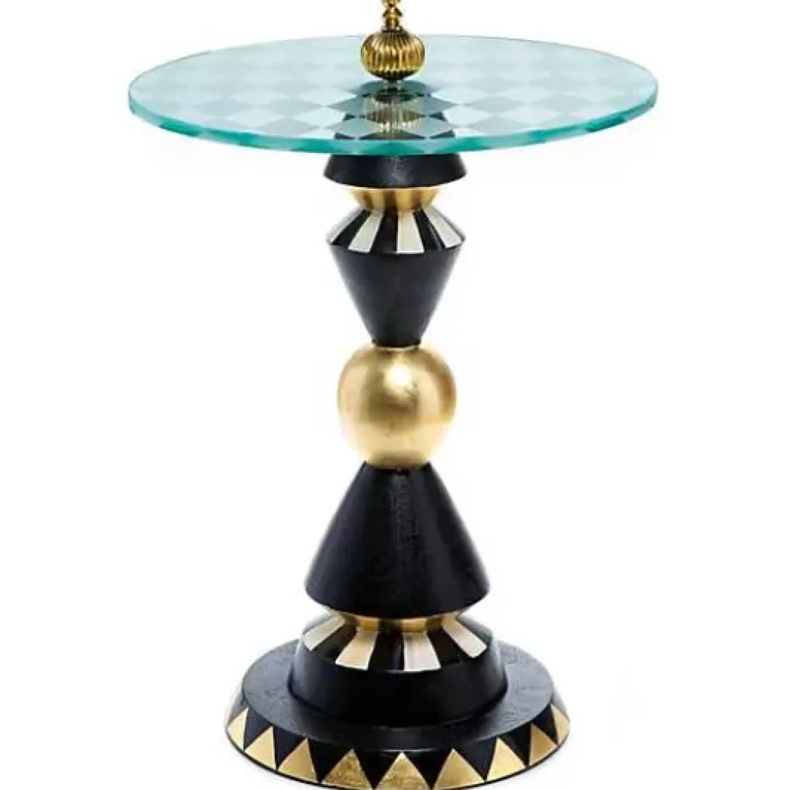 MacKenzie-Childs Gambit Accent Table< Living Room