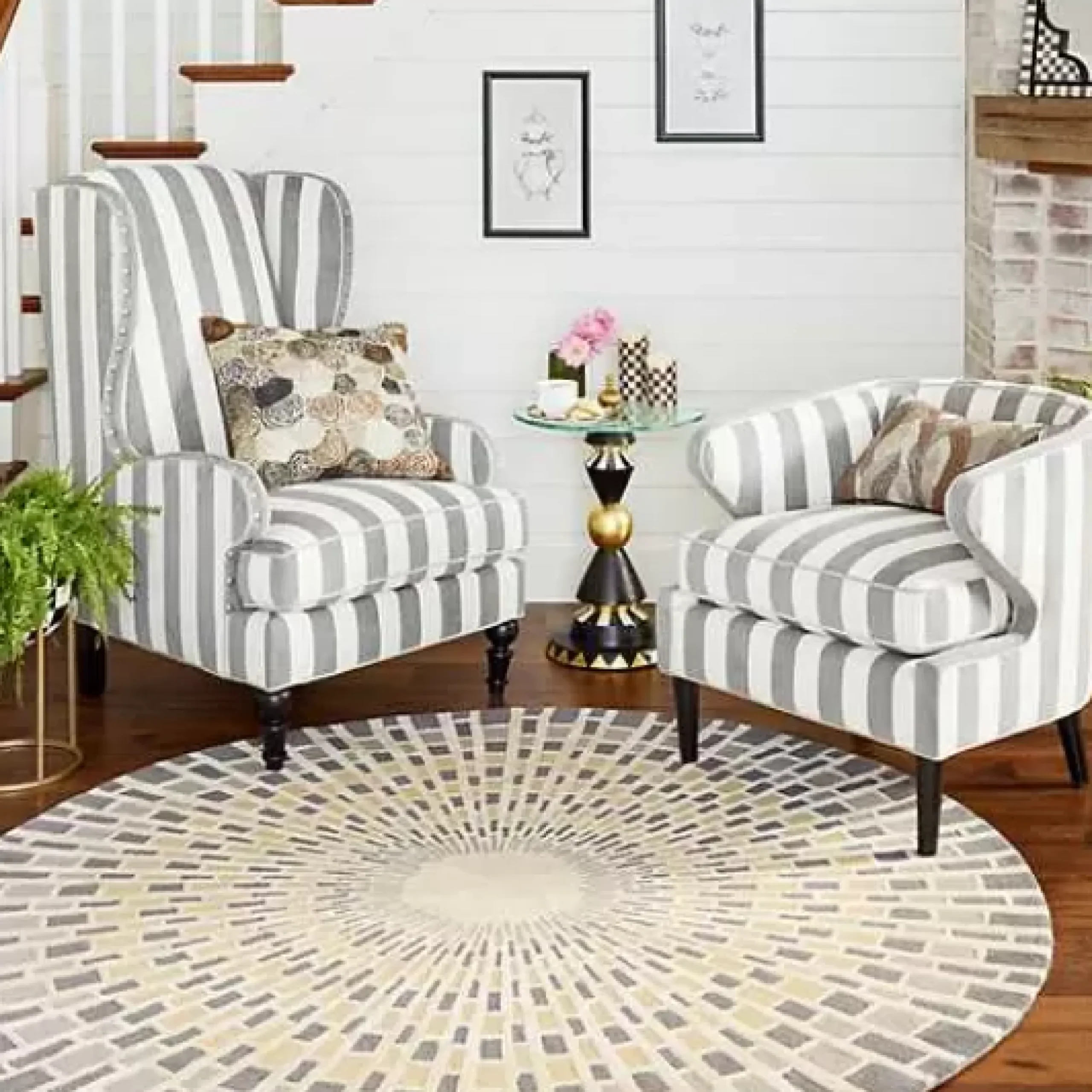 MacKenzie-Childs Gambit Accent Table< Living Room