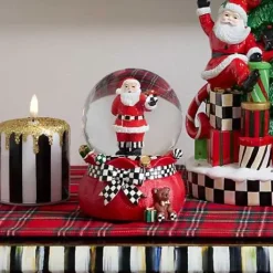 MacKenzie-Childs Gift Giving Santa Snow Globe< Room Accents