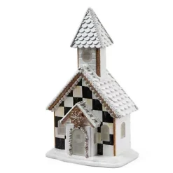 MacKenzie-Childs Gingerbread Illuminated Church< Holiday|Room Accents