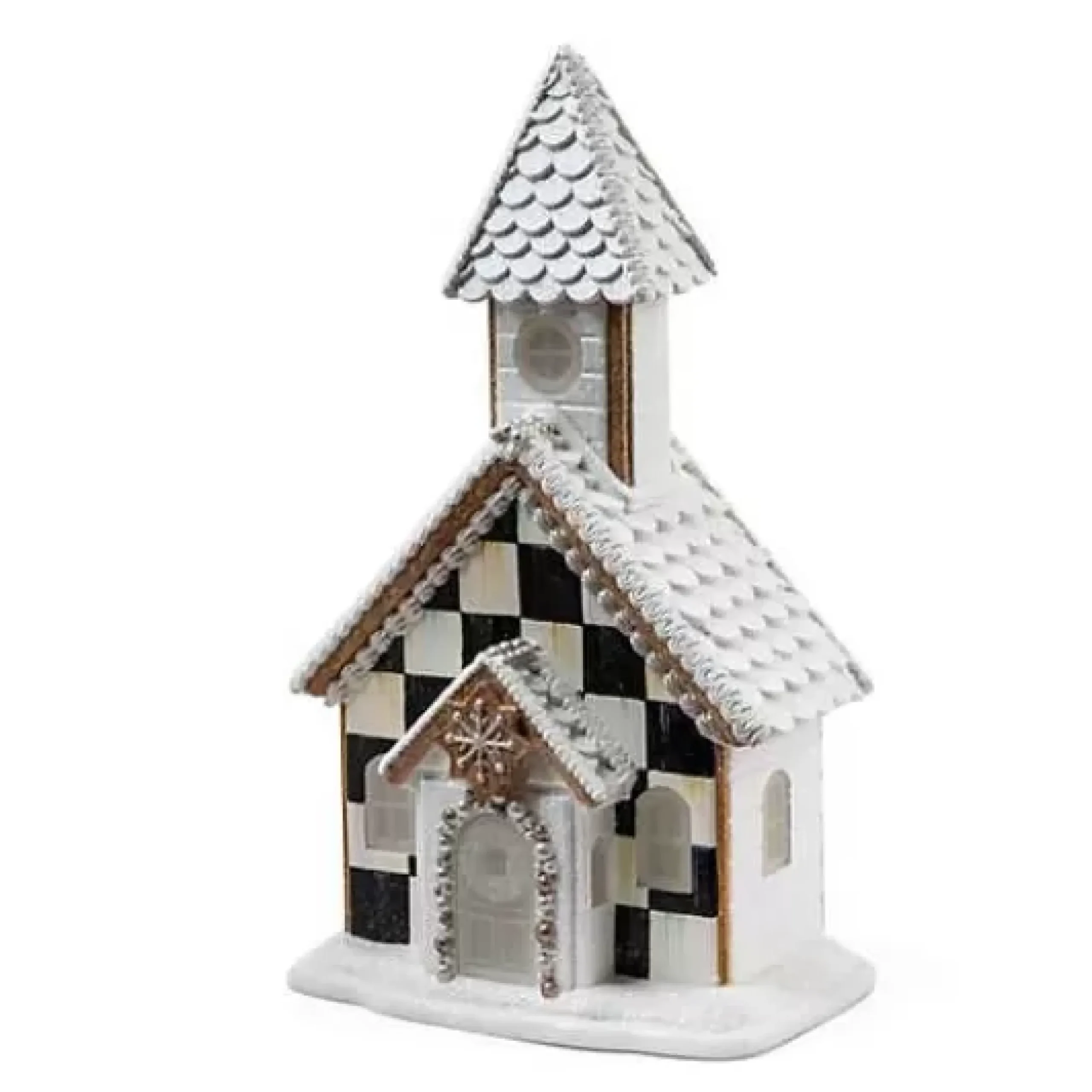 MacKenzie-Childs Gingerbread Illuminated Church< Holiday|Room Accents