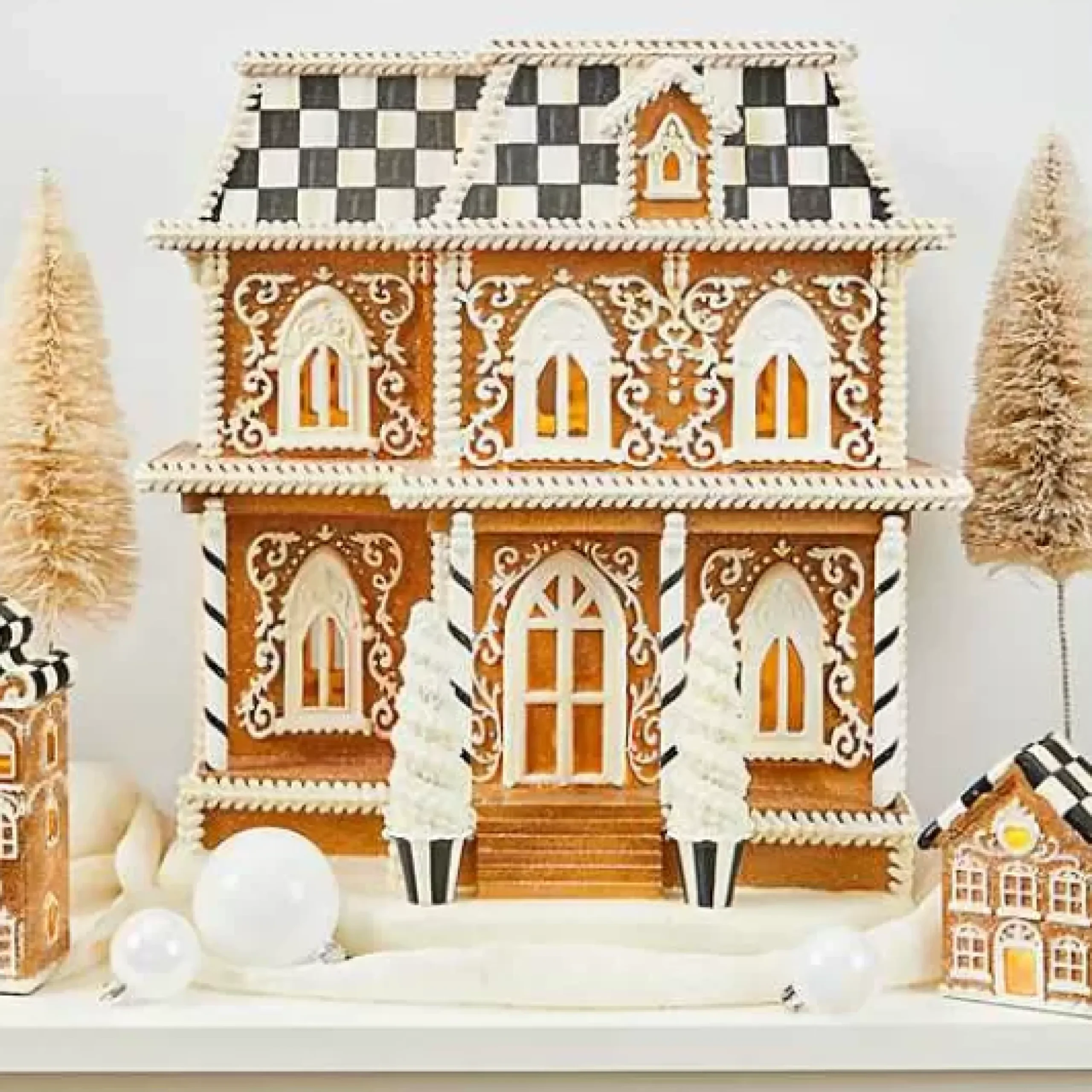 MacKenzie-Childs Gingerbread Illuminated House< Holiday|Room Accents