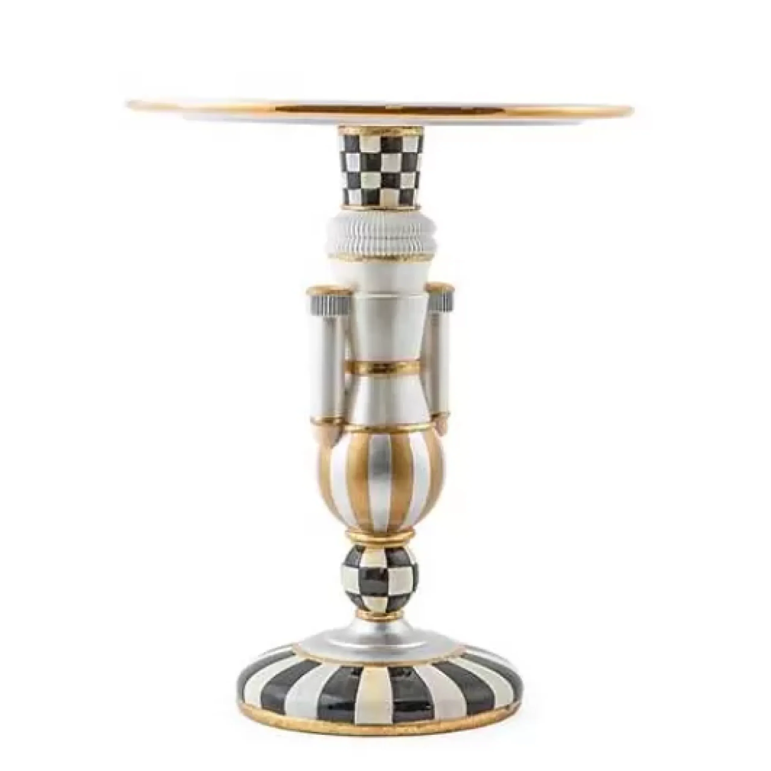 MacKenzie-Childs Glam Up Buckingham Nutcracker Pedestal Platter< Holiday|Serveware