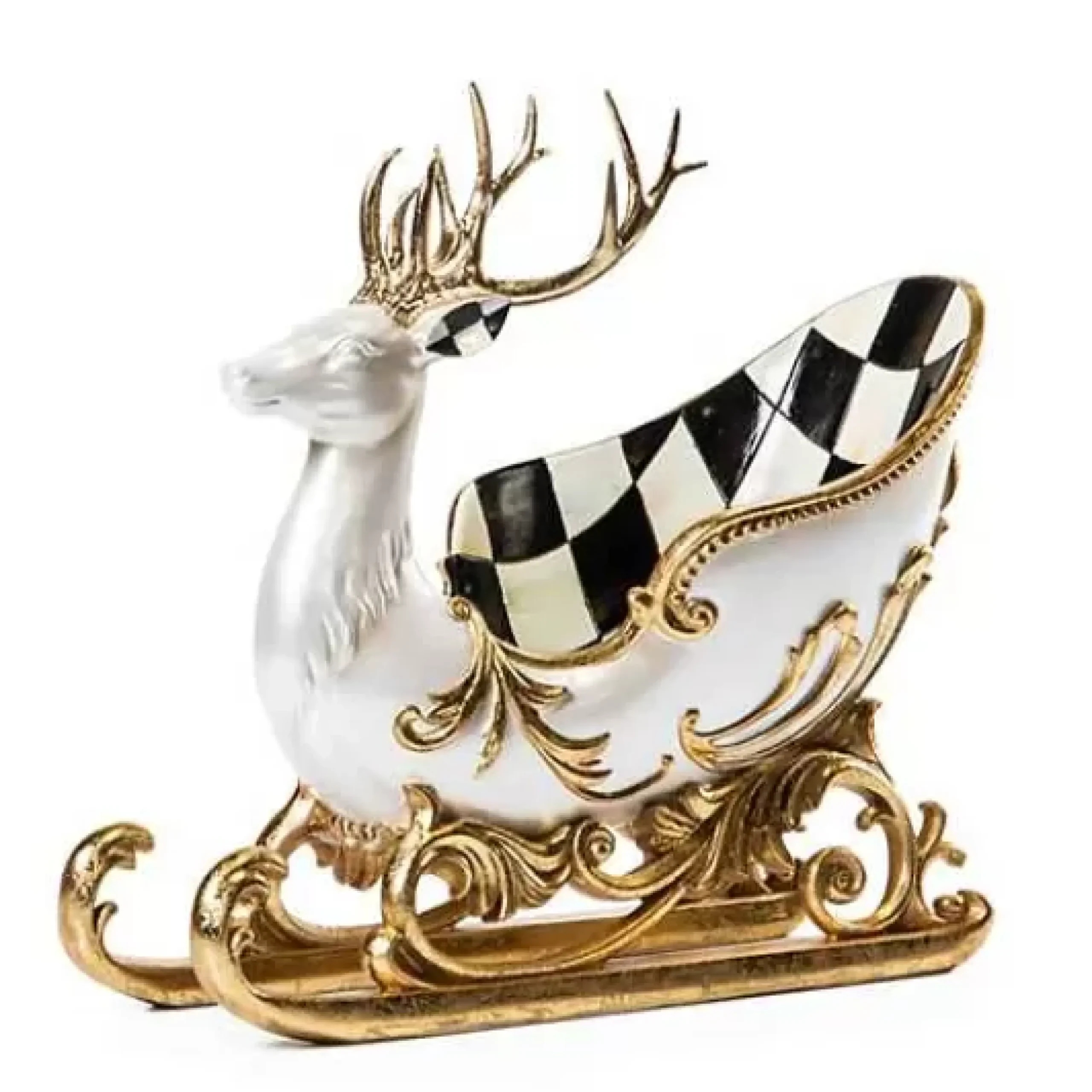 MacKenzie-Childs Glam Up Deer Sleigh< Holiday|Room Accents
