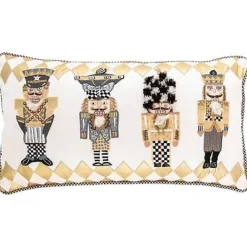 MacKenzie-Childs Glam Up Nutcracker Lumbar Pillow< Holiday|Pillows, Throws, & Cushions