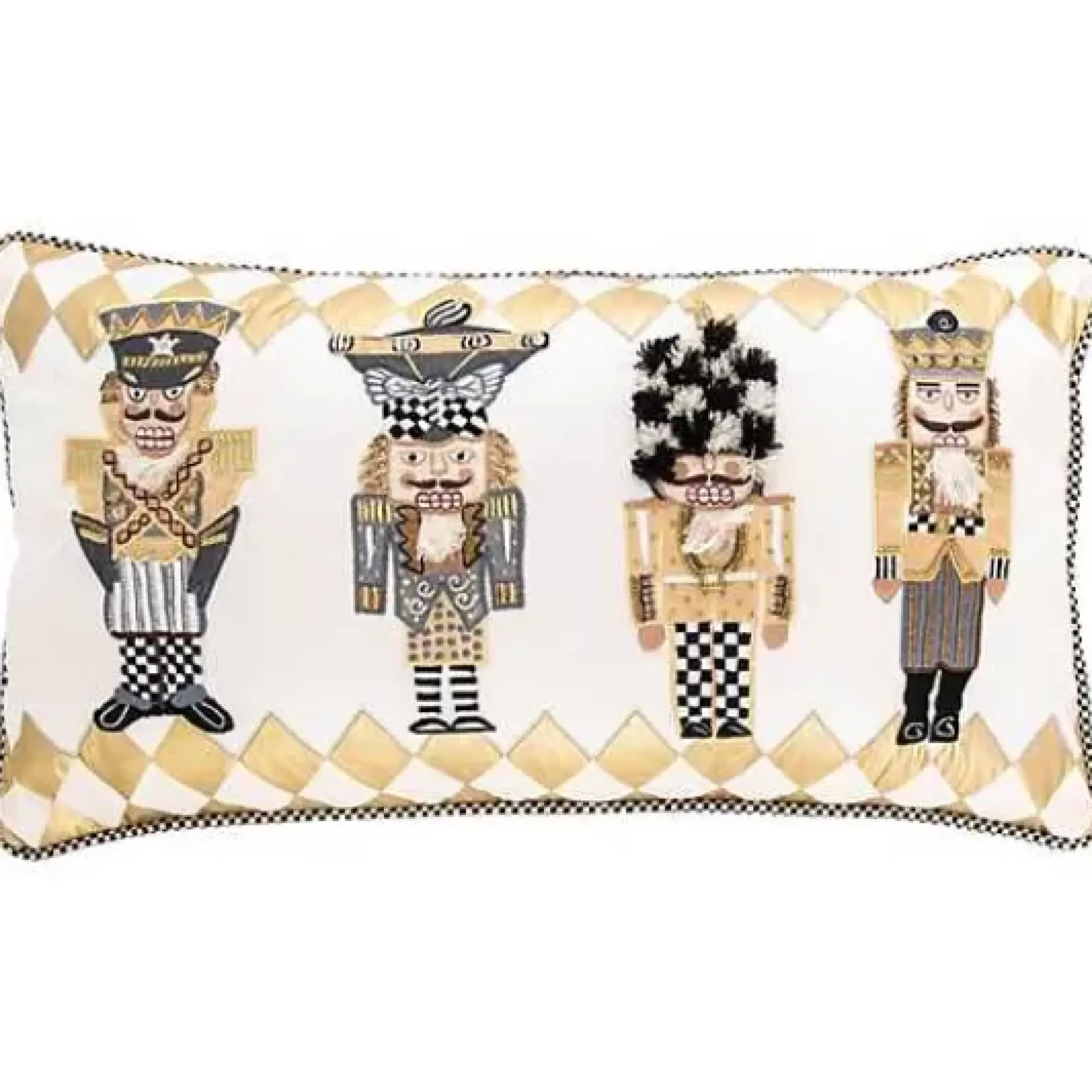MacKenzie-Childs Glam Up Nutcracker Lumbar Pillow< Holiday|Pillows, Throws, & Cushions