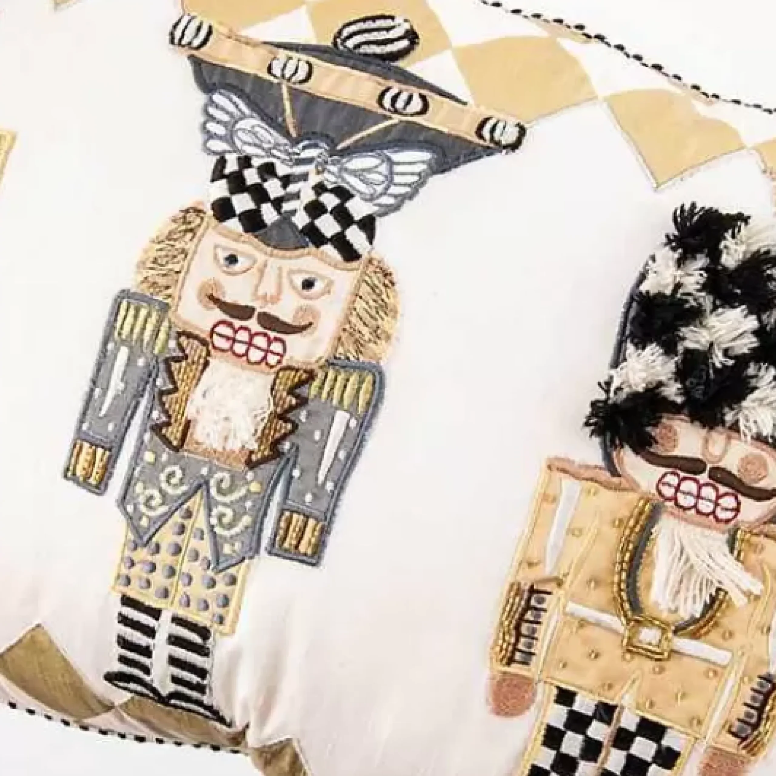 MacKenzie-Childs Glam Up Nutcracker Lumbar Pillow< Holiday|Pillows, Throws, & Cushions