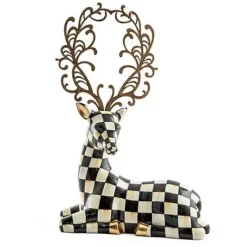 MacKenzie-Childs Glam Up Resting Deer< Holiday|Room Accents