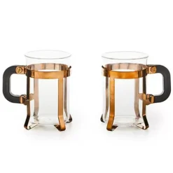 MacKenzie-Childs Glass Coffee Cup, Set of 2< The Coffee Shop|Fall Entertaining