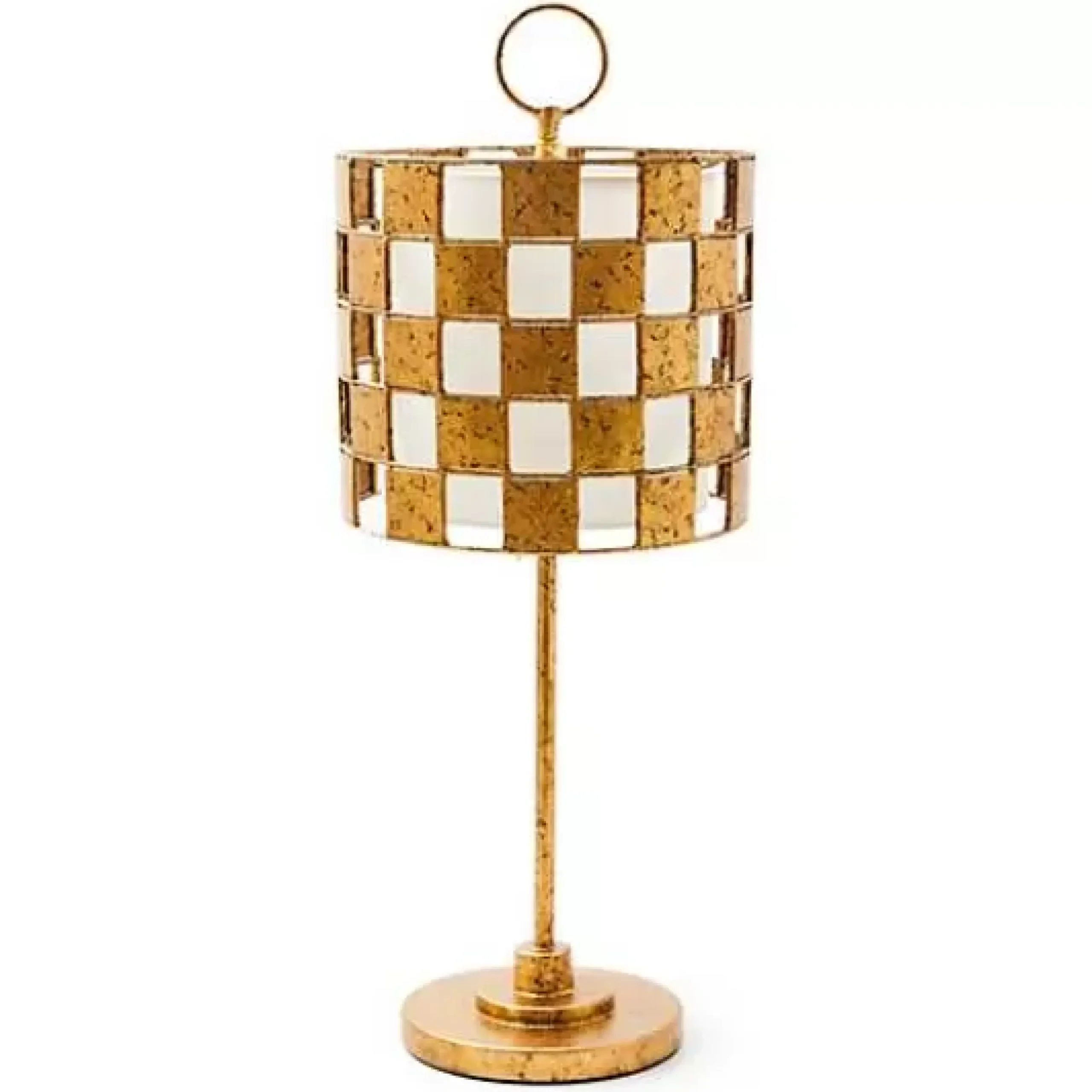 MacKenzie-Childs Golden Check Table Lamp< Lighting