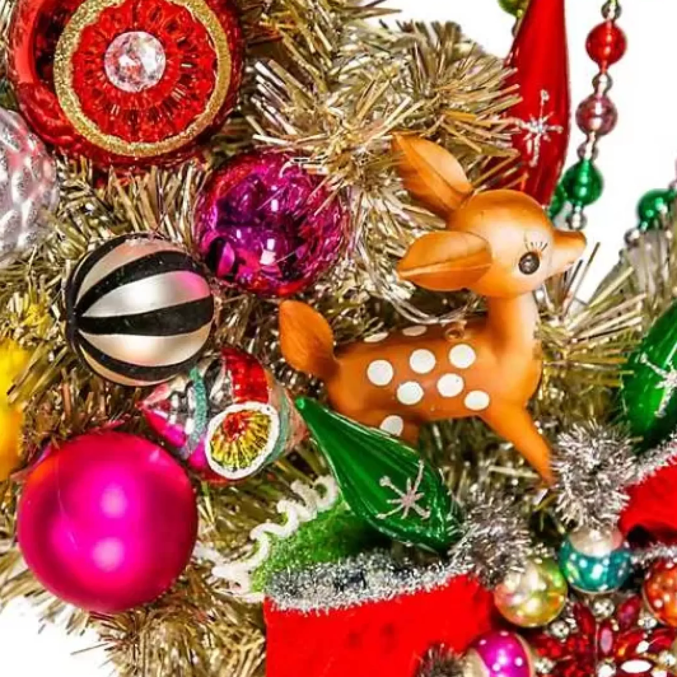MacKenzie-Childs Granny Kitsch Illuminated Wreath< Holiday|Greenery & Florals