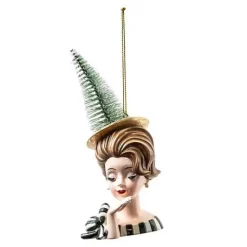 MacKenzie-Childs Granny Kitsch Lady Portrait Ornament< Holiday
