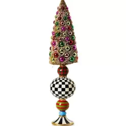 MacKenzie-Childs Granny Kitsch Large Bottle Brush Pedestal Tree< Room Accents