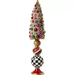 MacKenzie-Childs Granny Kitsch Medium Bottle Brush Pedestal Tree< Room Accents