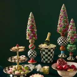 MacKenzie-Childs Granny Kitsch Medium Bottle Brush Pedestal Tree< Room Accents