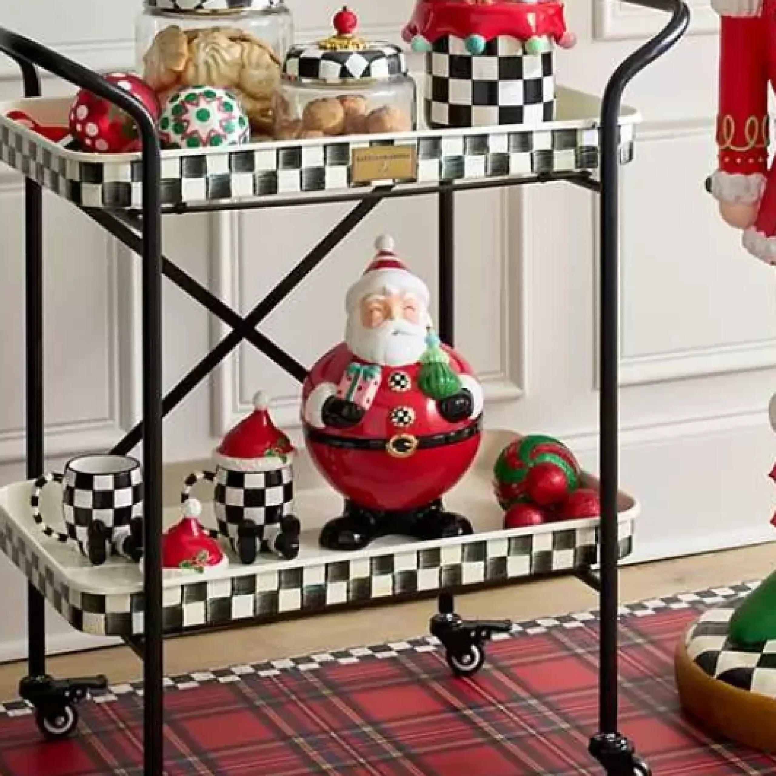 MacKenzie-Childs Granny Kitsch Santa Cookie Jar< Holiday|Room Accents