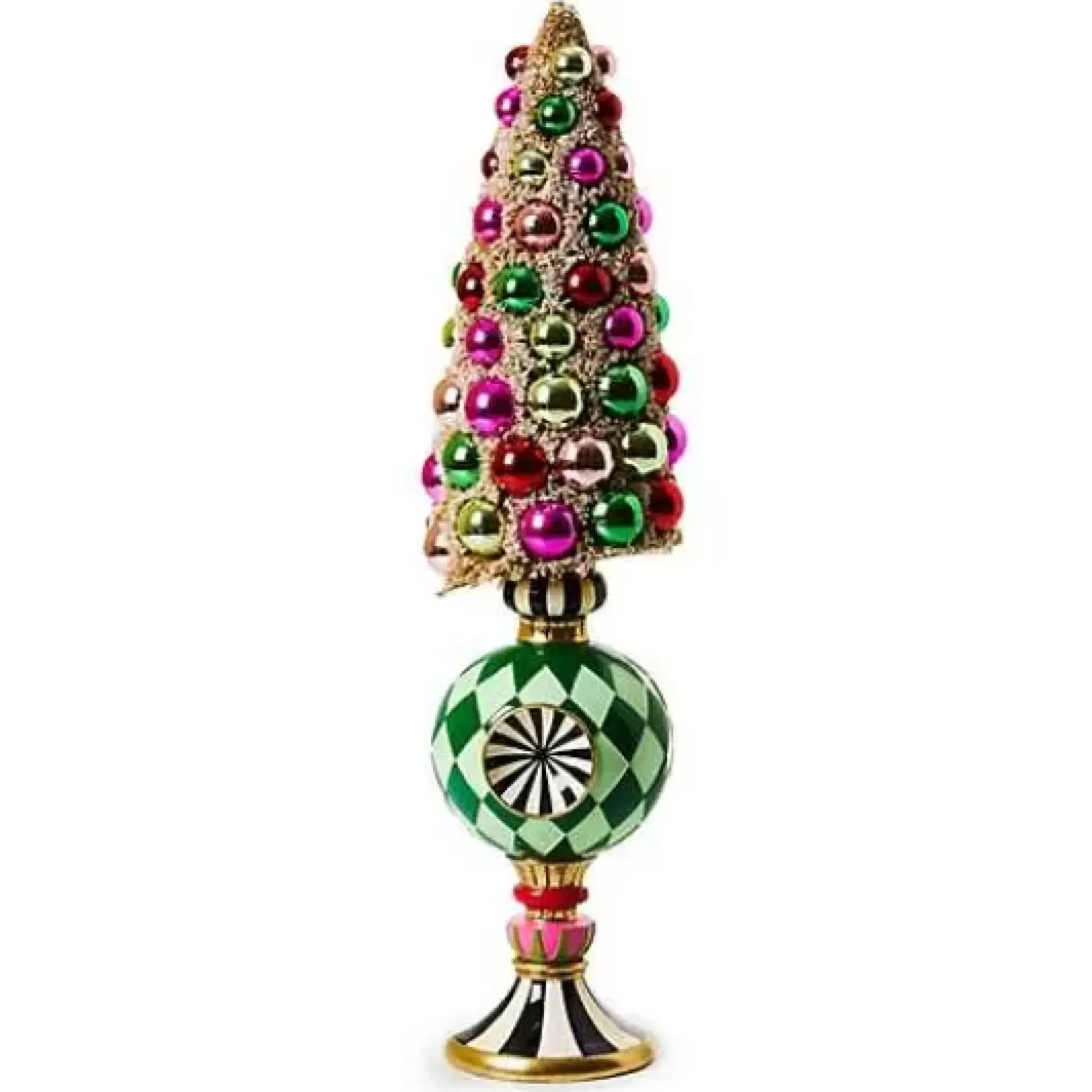 MacKenzie-Childs Granny Kitsch Small Bottle Brush Pedestal Tree< Room Accents