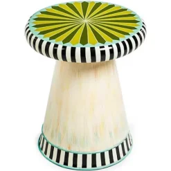 MacKenzie-Childs Green Large Outdoor Toadstool< Outdoor|Spring