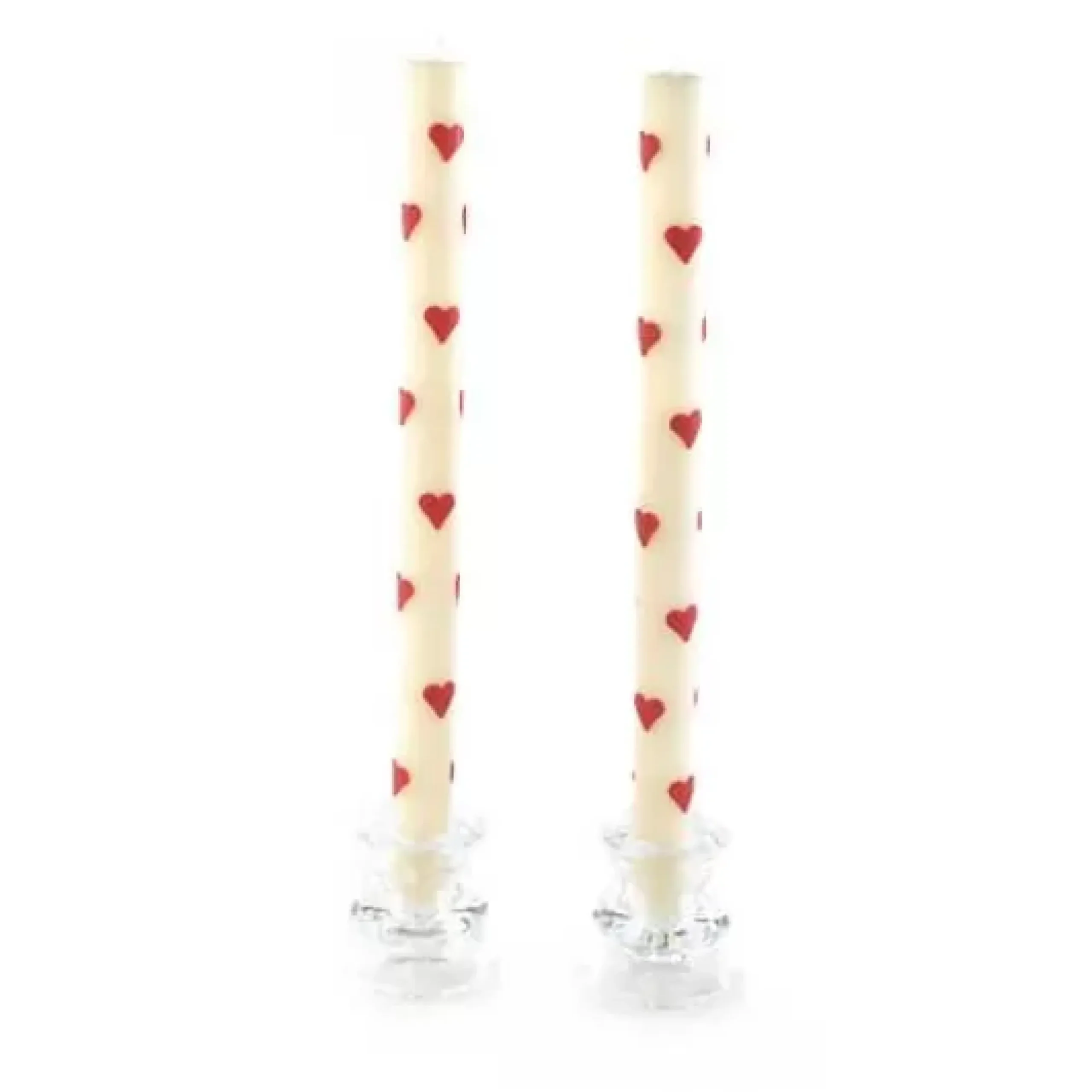 MacKenzie-Childs Heart Dinner Candles, Set of 2< Candles & Fragrances|Table Accessories