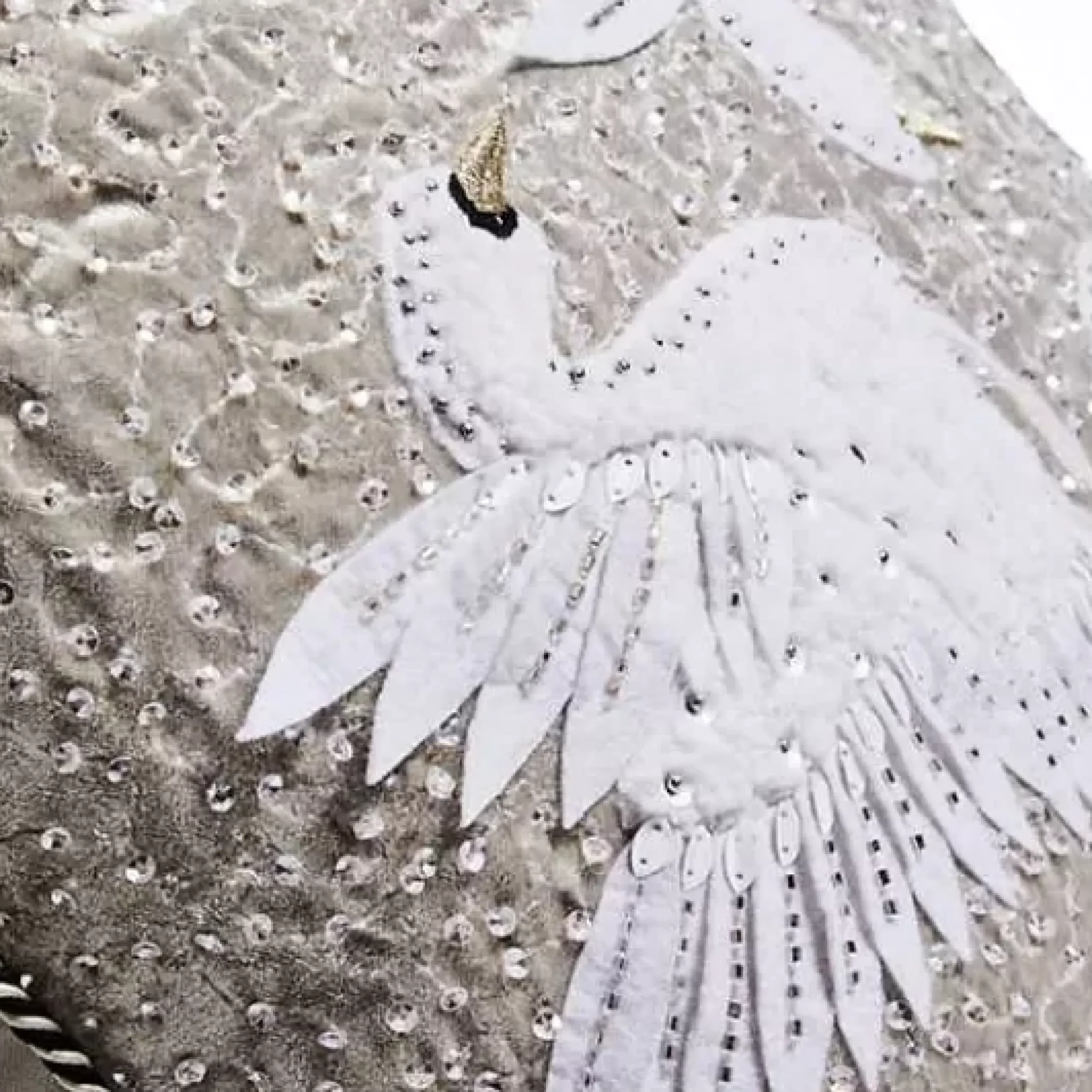 MacKenzie-Childs Holiday Swan Throw Pillow< Pillows, Throws, & Cushions