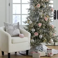 MacKenzie-Childs Holiday Swans Velvet Tree Skirt< Holiday|Room Accents