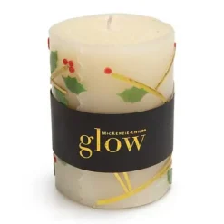 MacKenzie-Childs Holly 4 Pillar Candle< Holiday|Candles & Fragrances
