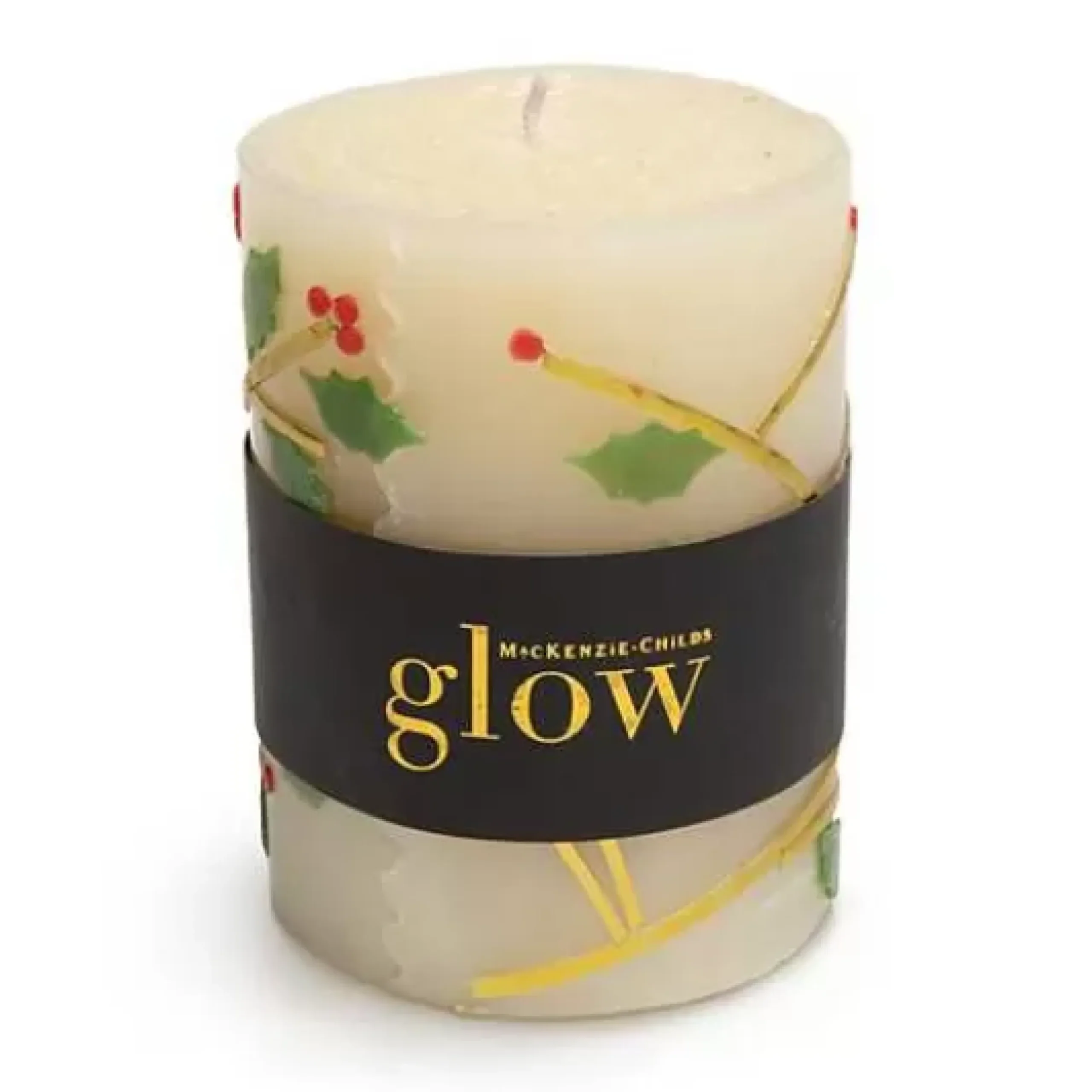 MacKenzie-Childs Holly 4 Pillar Candle< Holiday|Candles & Fragrances