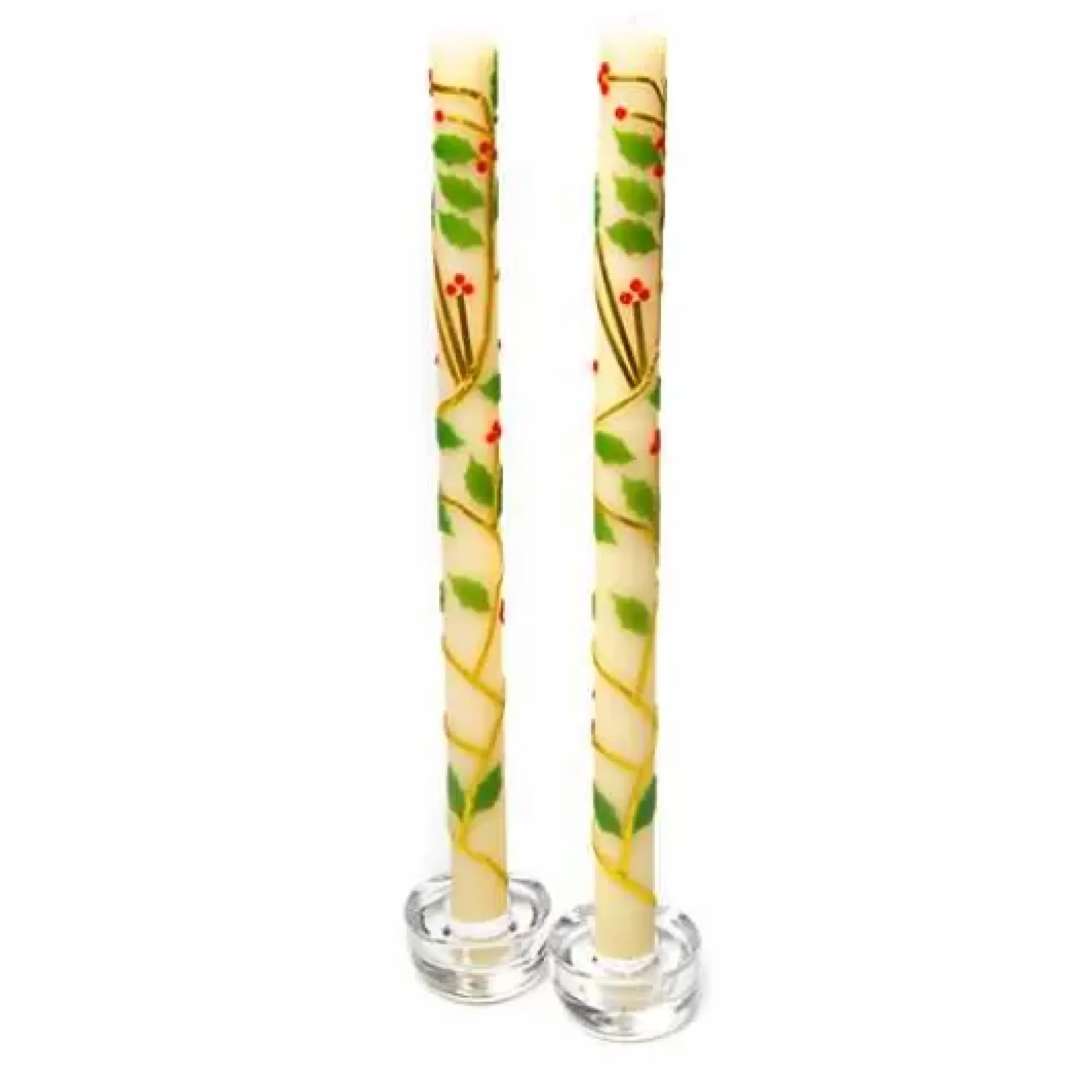 MacKenzie-Childs Holly Dinner Candles, Set of 2< Holiday|Candles & Fragrances