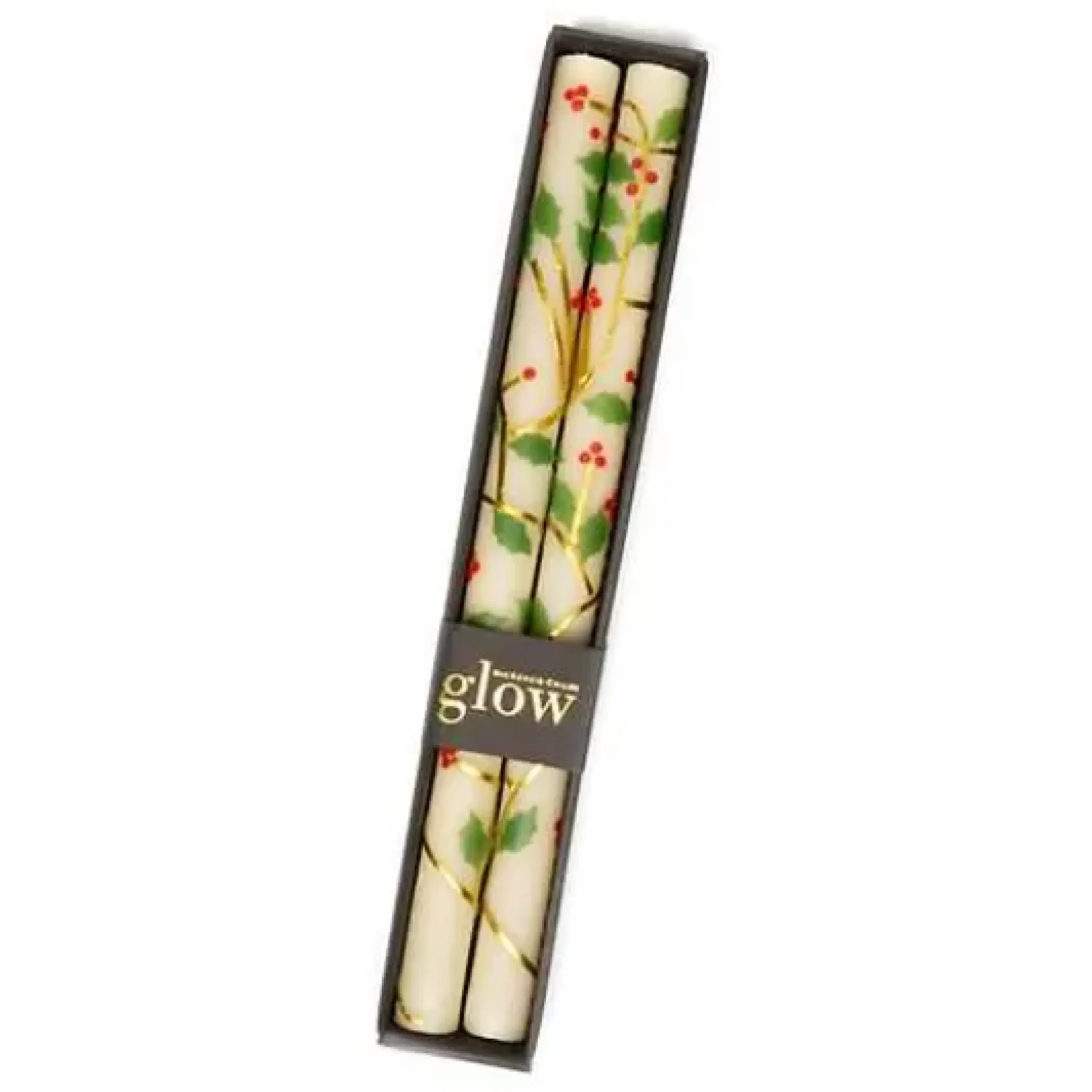 MacKenzie-Childs Holly Dinner Candles, Set of 2< Holiday|Candles & Fragrances