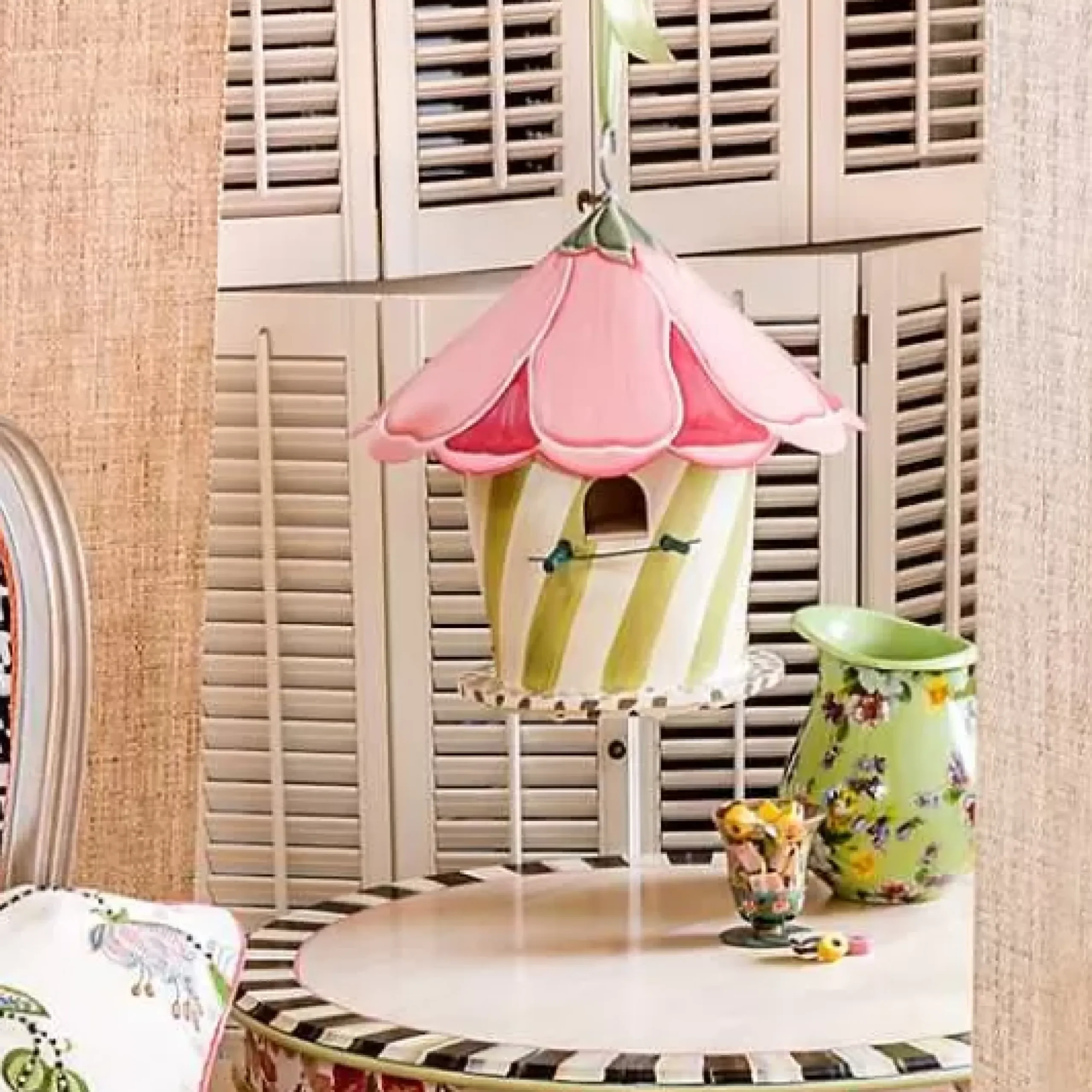 MacKenzie-Childs Hollyhock Birdhouse< Spring|Outdoor