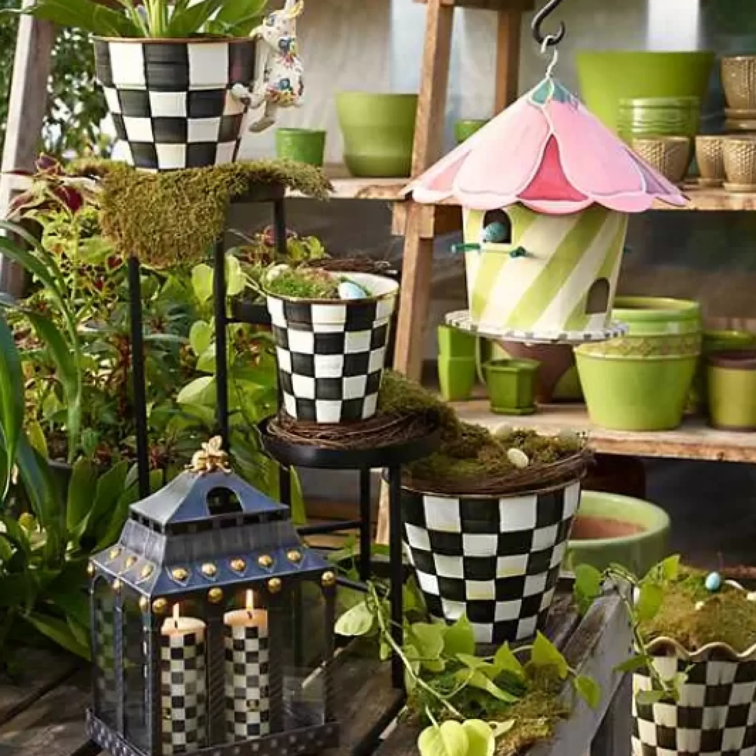 MacKenzie-Childs Hollyhock Birdhouse< Spring|Outdoor