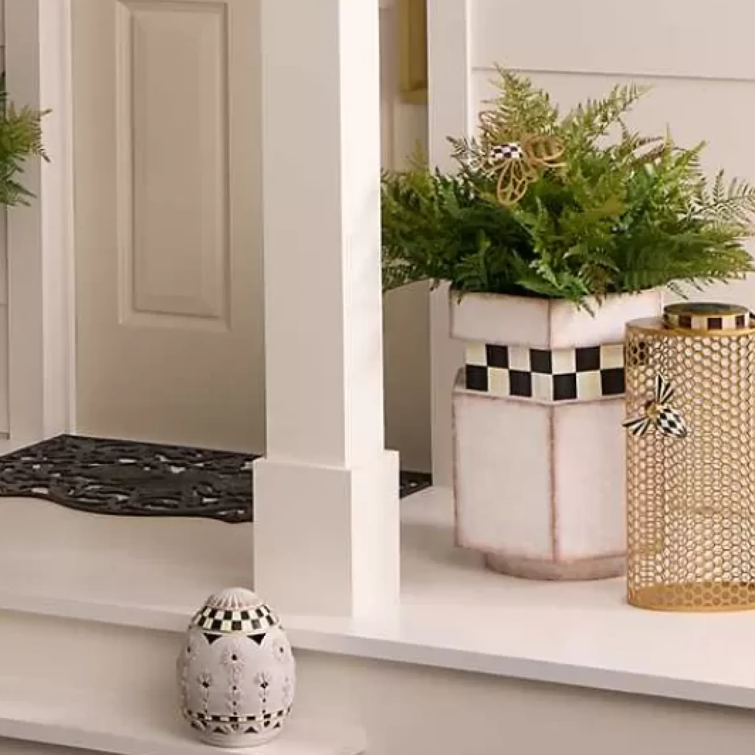 MacKenzie-Childs Honeycomb Large Tin Solar Lantern< Spring|The Fall Shop