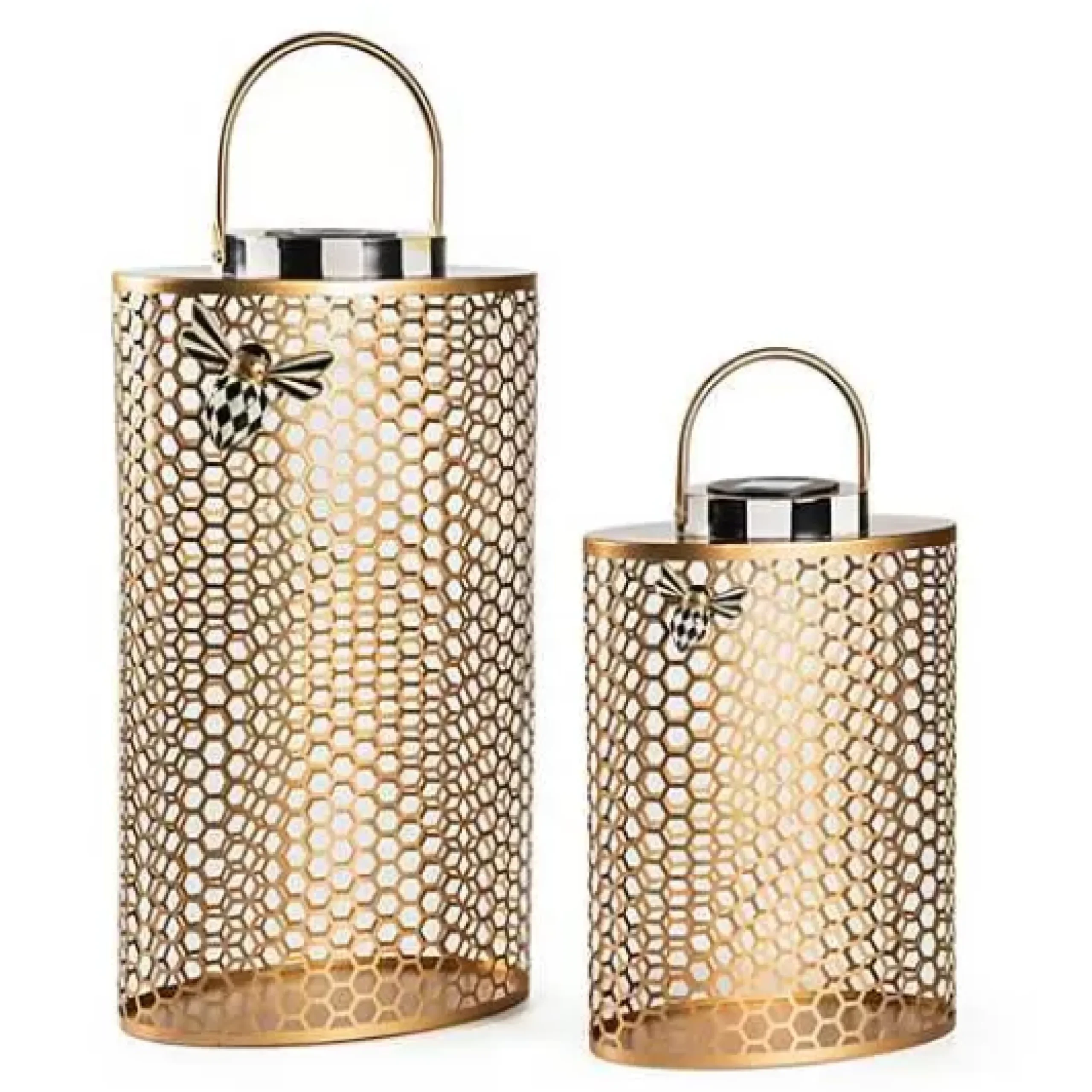 MacKenzie-Childs Honeycomb Large Tin Solar Lantern< Spring|The Fall Shop