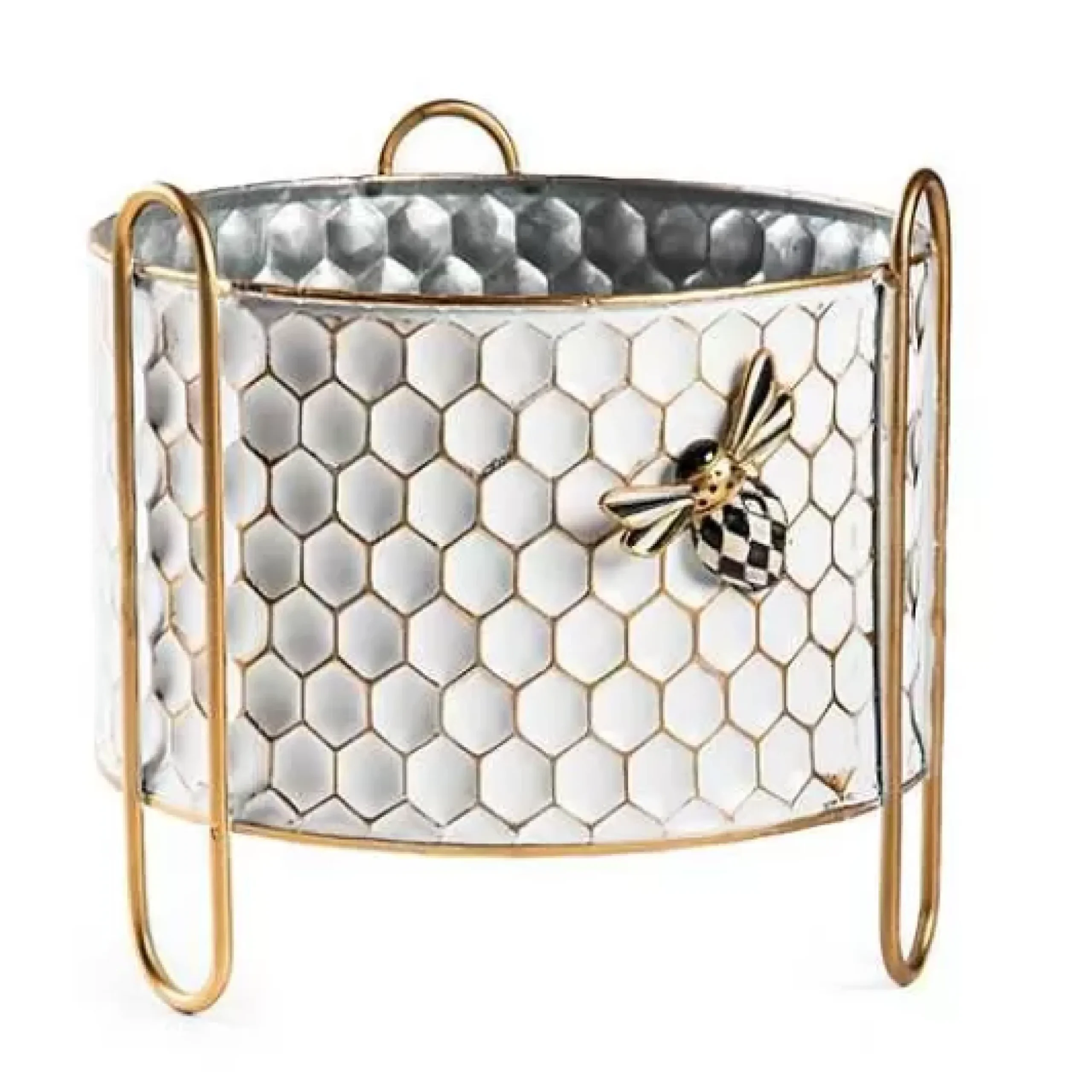 MacKenzie-Childs Honeycomb Small Tin Planter< Spring|Greenery & Florals