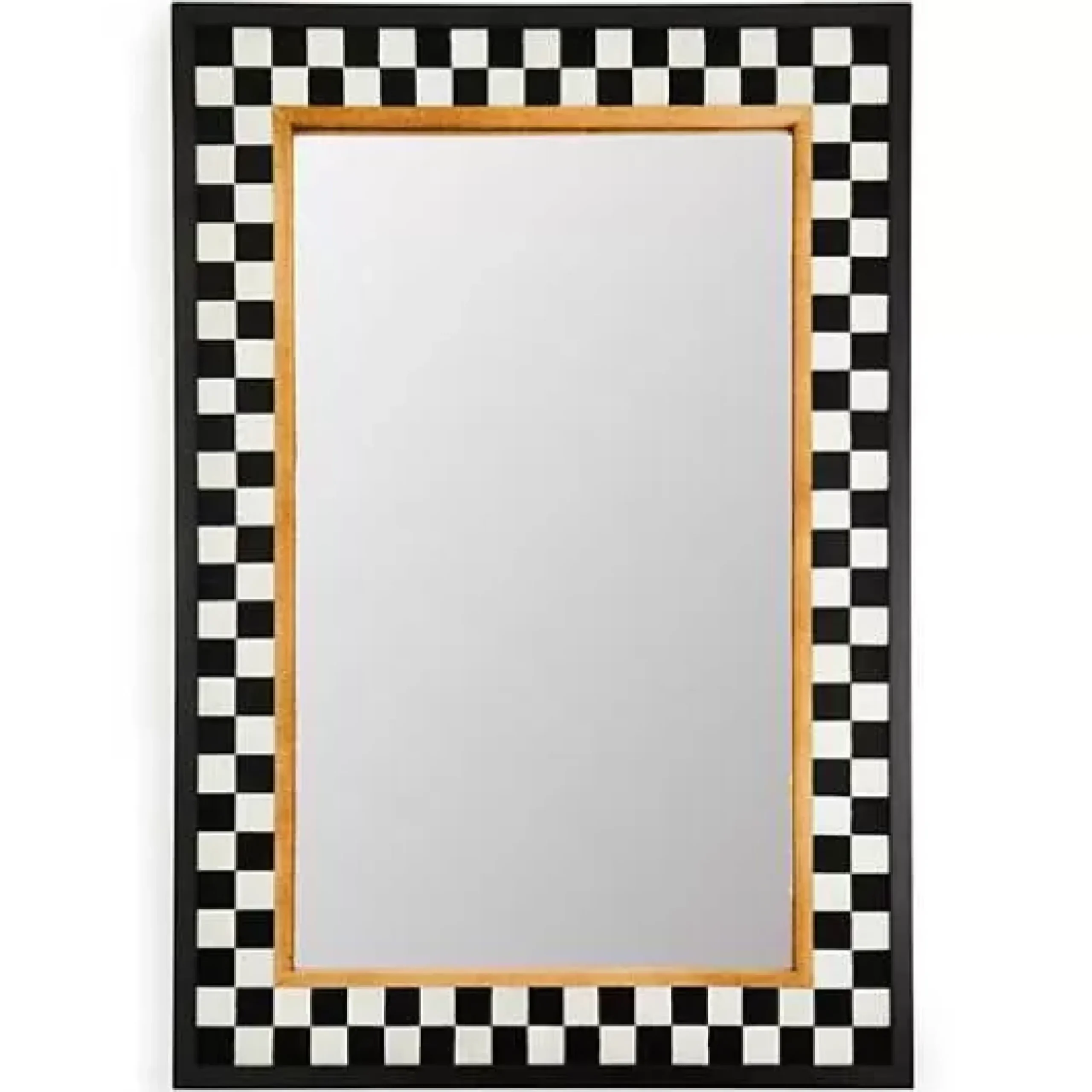 MacKenzie-Childs Hopscotch Check Large Rectangle Wall Mirror< Room Accents