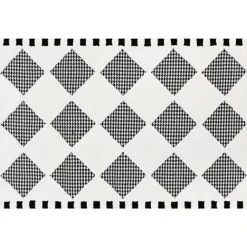 MacKenzie-Childs Houndstooth Check Diamond 3' x 5' Rug< Rugs