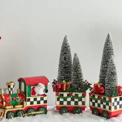 MacKenzie-Childs Illuminated Bottle Brush Train Arrangement< Room Accents