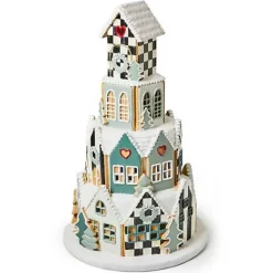 MacKenzie-Childs Illuminated Farmhouse Gingerbread Village< Holiday|Room Accents