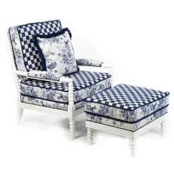 MacKenzie-Childs Indigo Villa Outdoor Chair< Outdoor|Spring