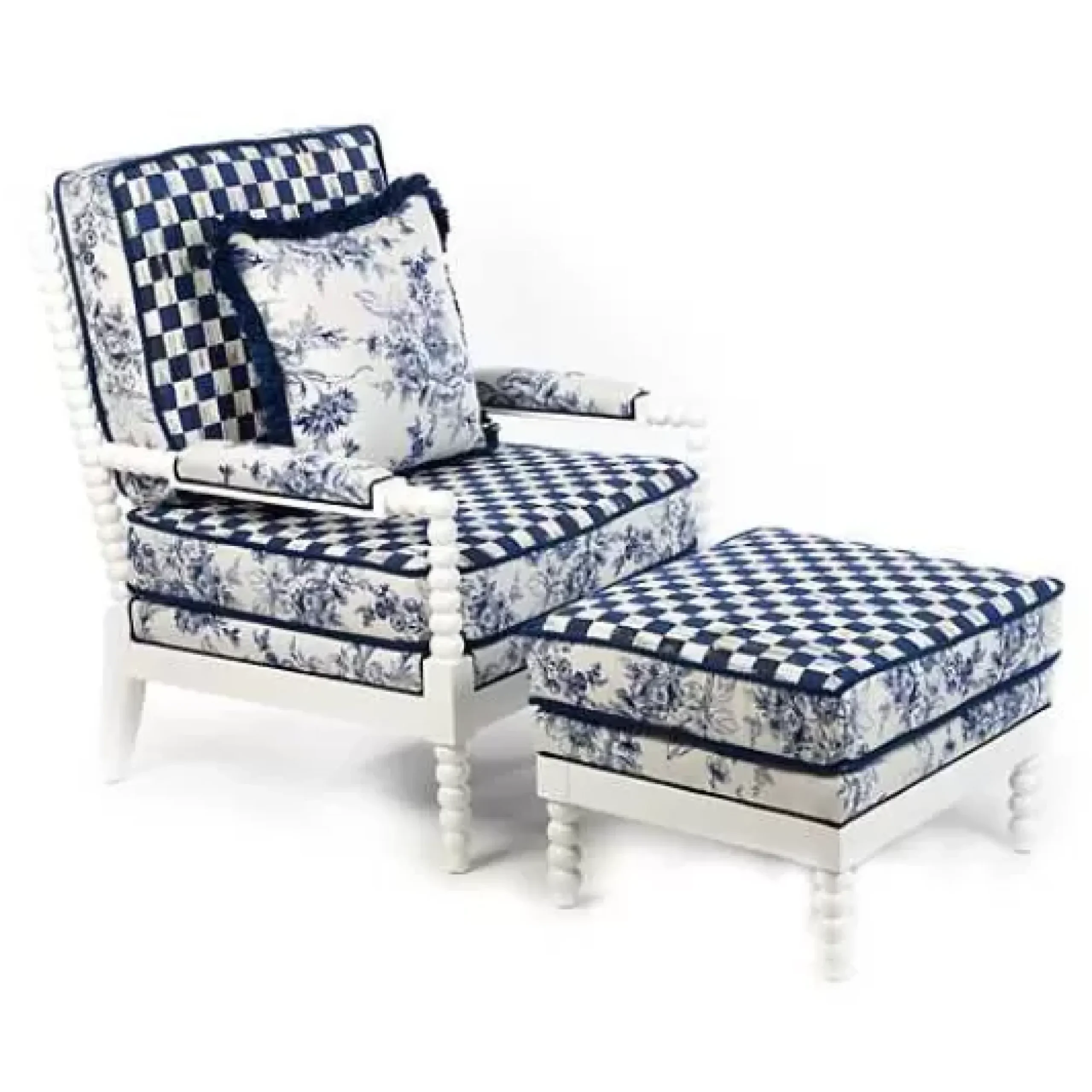 MacKenzie-Childs Indigo Villa Outdoor Chair< Outdoor|Spring
