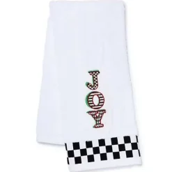 MacKenzie-Childs JOY Check Hand Towel< Holiday|Bath & Bath Accessories