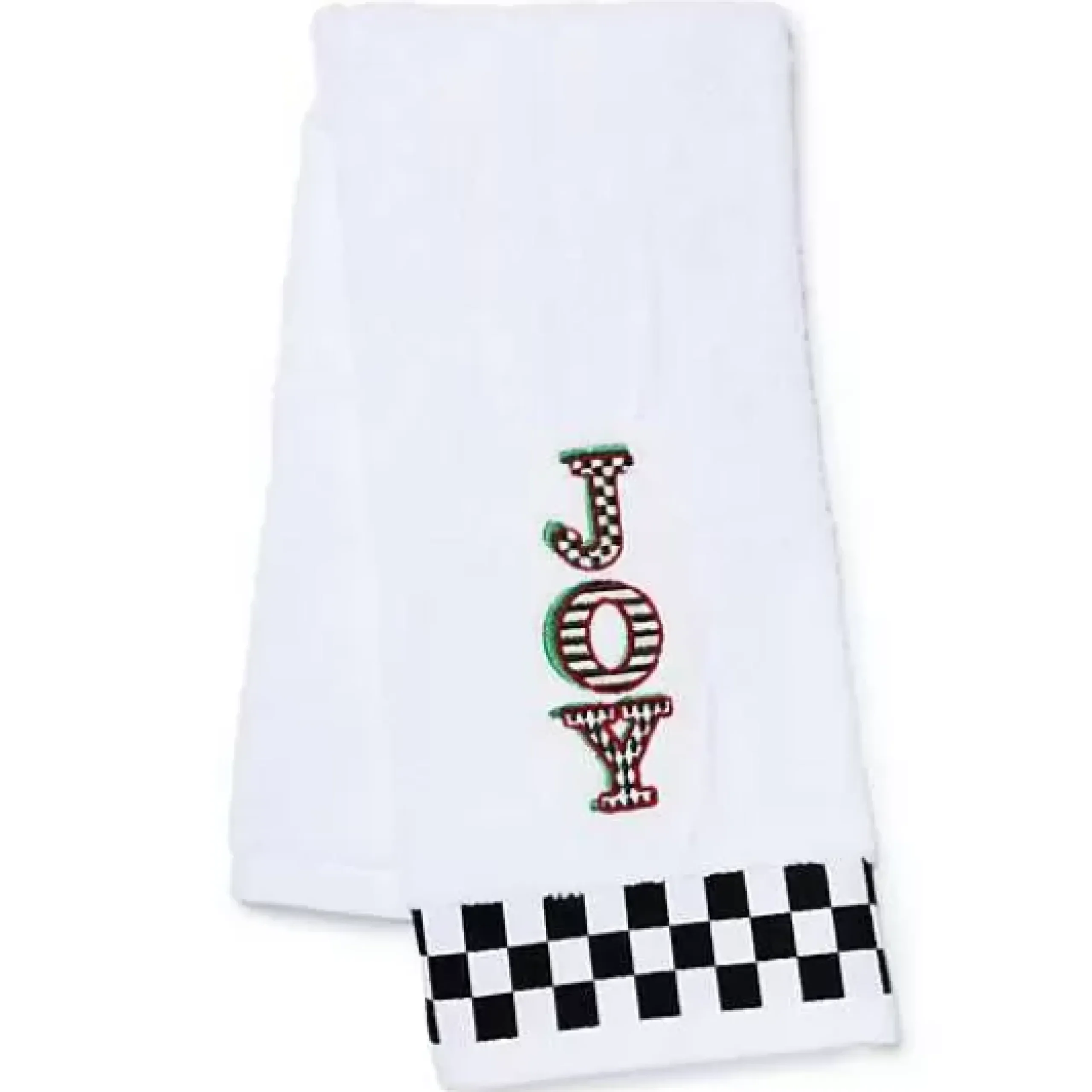 MacKenzie-Childs JOY Check Hand Towel< Holiday|Bath & Bath Accessories