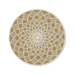 MacKenzie-Childs Kaleidoscope Gold  Silver Beaded Placemat< Holiday|Table Accessories