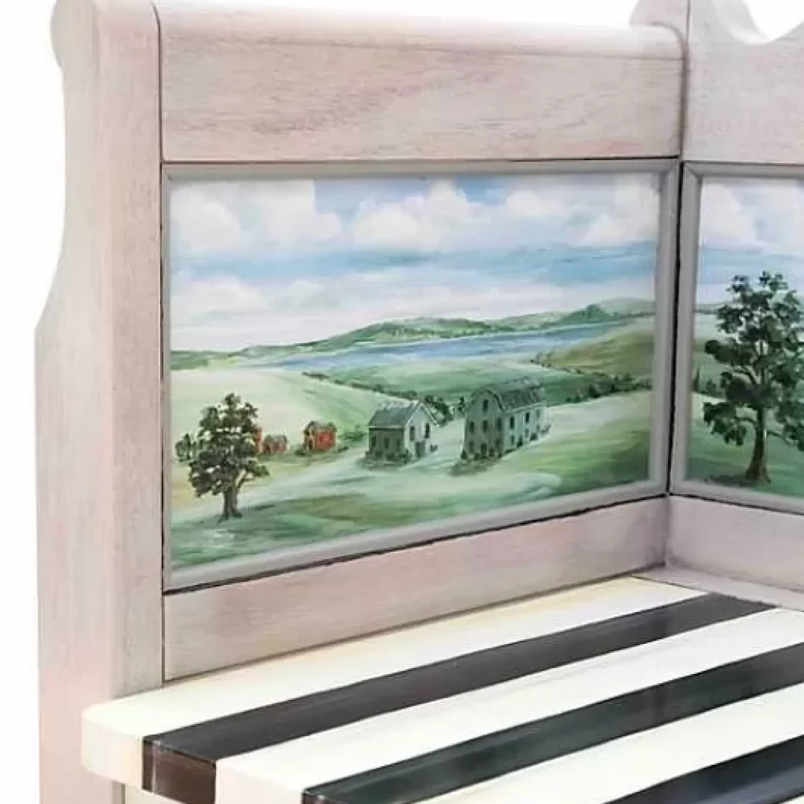 MacKenzie-Childs Landscape Blanket Bench< Storage Furniture|Entryway Furniture